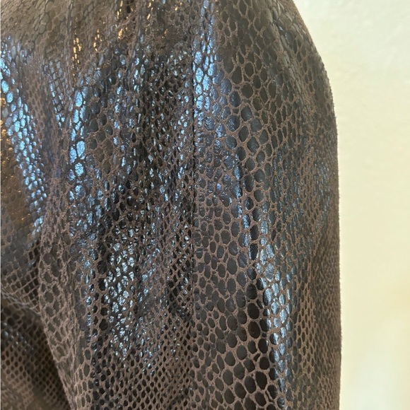Rogue snake print leather jacket - Picture 4 of 7